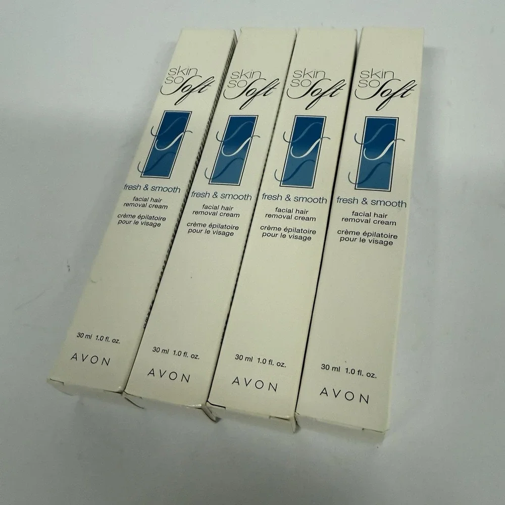4 Avon Skin So Soft fresh and smooth facial‎ hair removal cream 1 oz Exp 03/2012